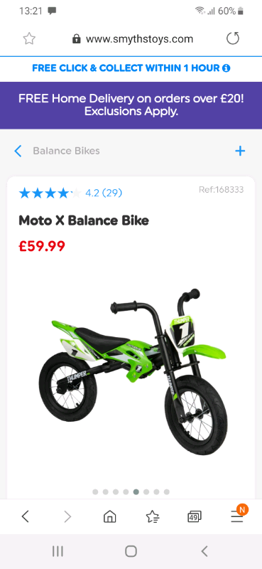 moto x balance bike